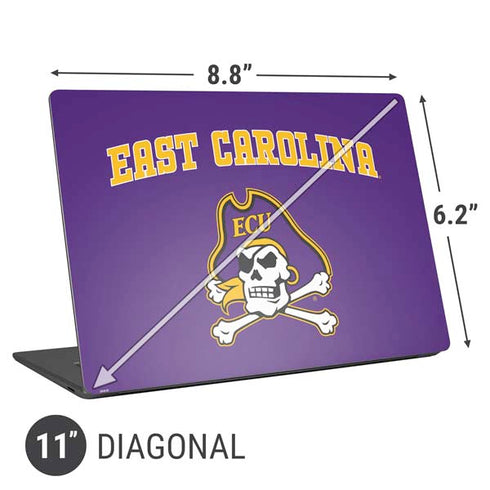 East Carolina University ECU Pirates Logo Universal Laptop 11in (8.8 x 6.2in) Skin